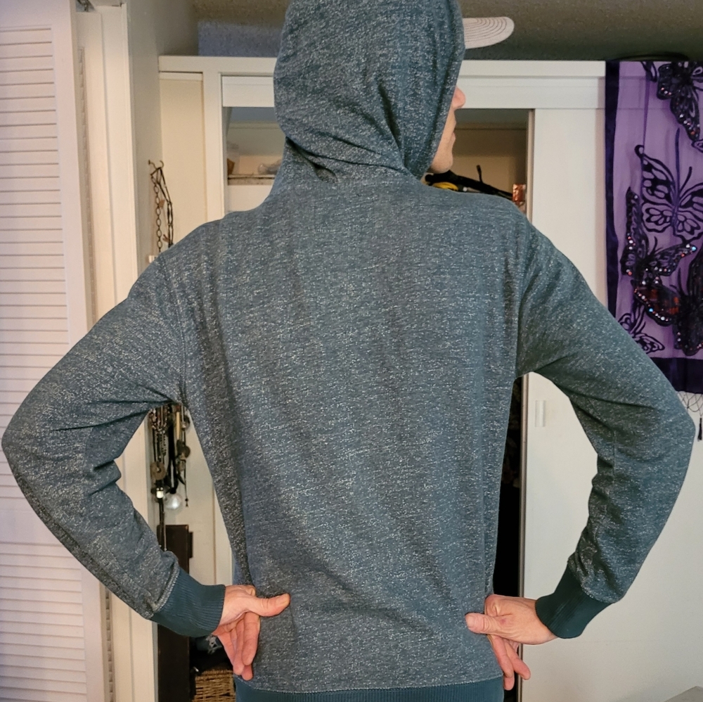 Amplify-- Green Zip-Up Hoodie, Size M/M - Picture 3 of 5
